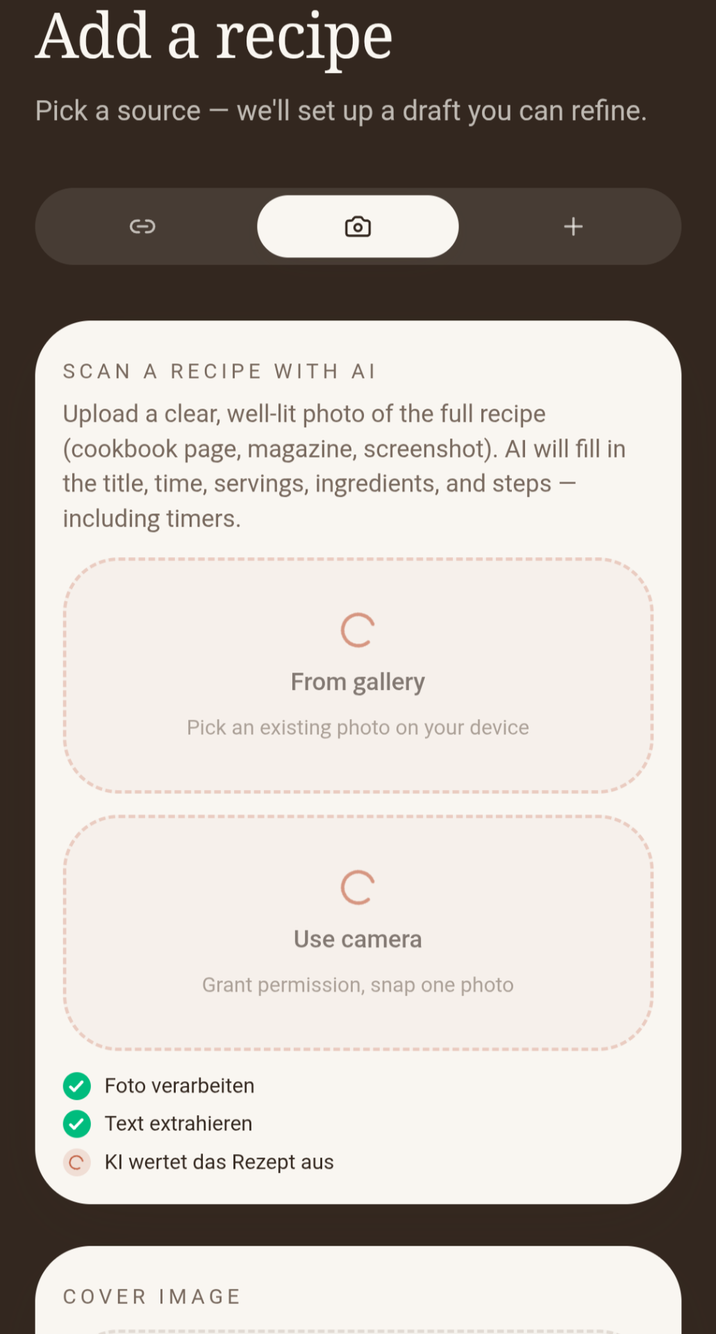 Digitize any cookbook recipe